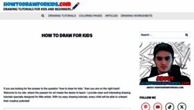 What Howtodrawforkids.com website looks like in 2024 