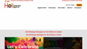 What Holifestival.org website looks like in 2024 