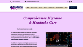 What Headachesnyc.com website looks like in 2024 