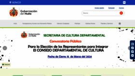 What Huila.gov.co website looks like in 2024 