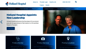 What Hollandhospital.org website looks like in 2024 