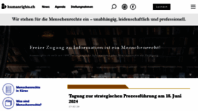 What Humanrights.ch website looks like in 2024 