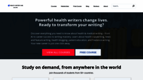 What Healthwriterhub.com website looks like in 2024 