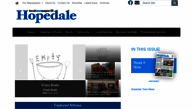 What Hopedaletownnews.com website looks like in 2024 