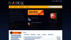 What Haiku-os.org website looks like in 2024 