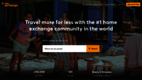 What Homeexchange.com website looks like in 2024 