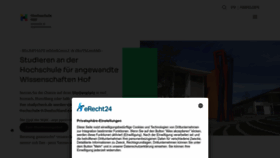 What Hof-university.de website looks like in 2024 