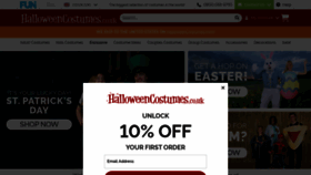 What Halloweencostumes.co.uk website looks like in 2024 