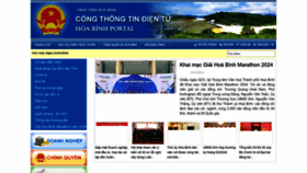 What Hoabinh.gov.vn website looks like in 2024 