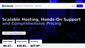 What Hostforweb.com website looked like in 2024 (1 year ago)