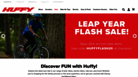 What Huffy.com website looks like in 2024 
