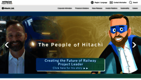 What Hitachi.com website looks like in 2024 