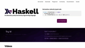 What Haskell.org website looks like in 2024 