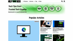 What Helpdeskgeek.com website looks like in 2024 