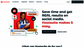 What Hootsuite.com website looks like in 2024 