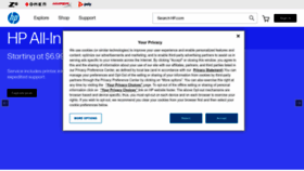 What Hp.com website looked like in 2024 (1 year ago)