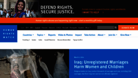 What Hrw.org website looks like in 2024 