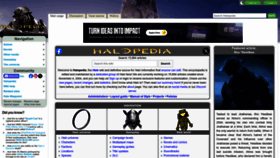 What Halopedia.org website looks like in 2024 