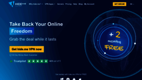 What Hide.me website looked like in 2024 (1 year ago)
