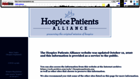 What Hospicepatients.org website looks like in 2024 