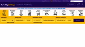What Holidayextras.com website looks like in 2024 