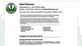 What Hanfmuseum.de website looks like in 2024 
