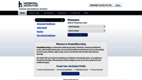 What Hospitalrecruiting.com website looks like in 2024 