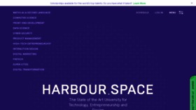 What Harbour.space website looks like in 2024 