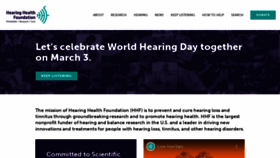 What Hearinghealthfoundation.org website looks like in 2024 