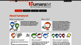 What Humanstxt.org website looks like in 2024 