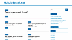 What Hukukidestek.net website looks like in 2024 