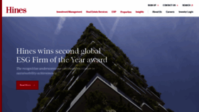 What Hines.com website looks like in 2024 