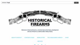 What Historicalfirearms.info website looks like in 2024 