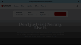 What Hurtigruten.us website looks like in 2024 