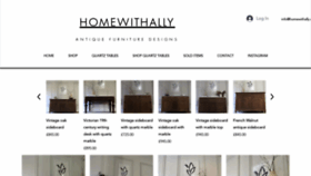 What Homewithally.com website looks like in 2024 