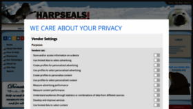 What Harpseals.org website looks like in 2024 
