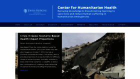 What Hopkinshumanitarianhealth.org website looks like in 2024 