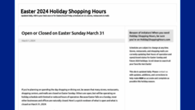 What Holidayshoppinghours.com website looks like in 2024 