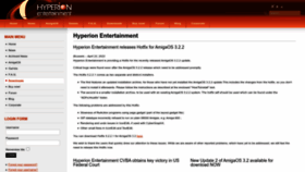 What Hyperion-entertainment.com website looks like in 2024 