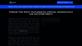 What Hotstarparty.party website looks like in 2024 