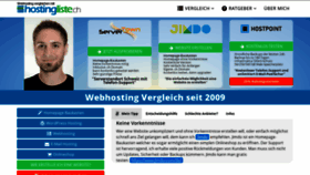 What Hostingliste.ch website looks like in 2024 
