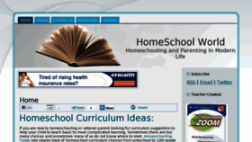 What Homeschoolworld.net website looked like in 2011 (12 years ago)