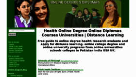 What Healthonlinedegree.com website looked like in 2011 (12 years ago)