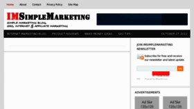 What Imsimplemarketing.com website looked like in 2011 (12 years ago)