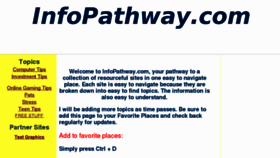 What Infopathway.com website looked like in 2011 (12 years ago)