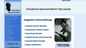 What Integrativeimmunotherapy.com website looked like in 2012 (11 years ago)