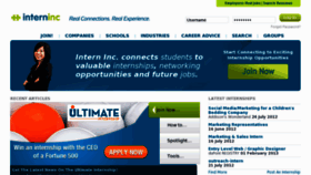What Interninc.com website looked like in 2012 (11 years ago)