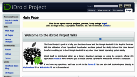 What Idroidproject.org website looked like in 2012 (11 years ago)