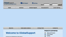 What Iglobalsupport.com website looked like in 2012 (11 years ago)