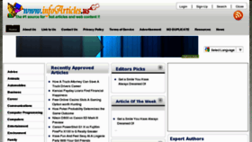What Infoarticles.us website looked like in 2012 (11 years ago)